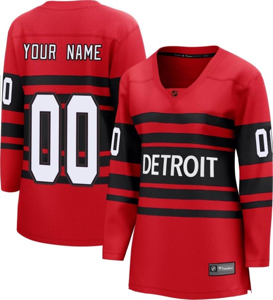 Custom Detroit Red Wings Women's Breakaway Custom Special Edition 2.0 Fanatics Branded Jersey - Red