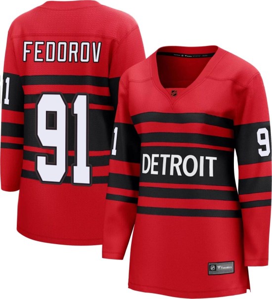Sergei Fedorov Detroit Red Wings Women's Breakaway Special Edition 2.0 Fanatics Branded Jersey - Red