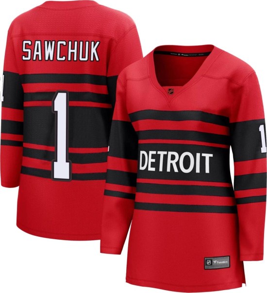 Terry Sawchuk Detroit Red Wings Women's Breakaway Special Edition 2.0 Fanatics Branded Jersey - Red