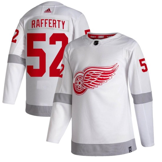 Brogan Rafferty Detroit Red Wings Youth Authentic 2020/21 Reverse Retro Adidas Jersey - White