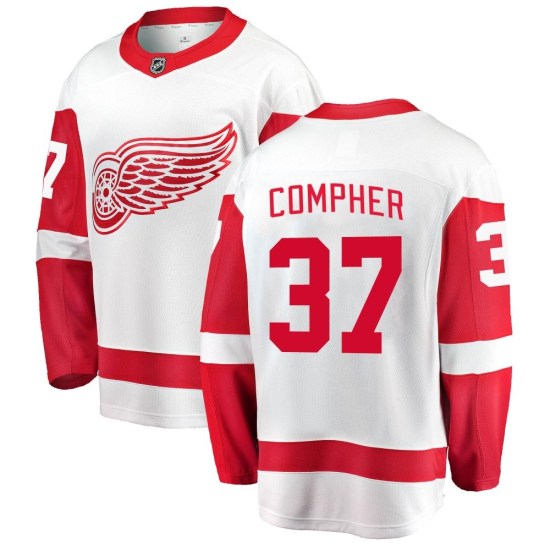 J.T. Compher Detroit Red Wings Youth Breakaway Away Fanatics Branded Jersey - White