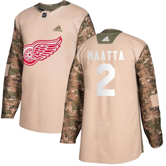 Olli Maatta Detroit Red Wings Authentic Veterans Day Practice Adidas Jersey - Camo