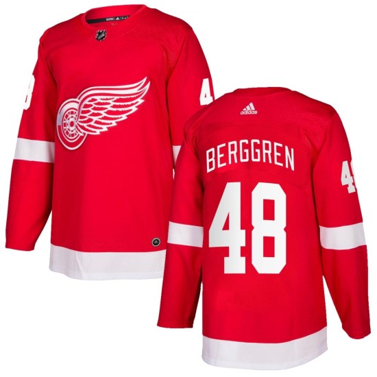 Jonatan Berggren Detroit Red Wings Authentic Home Adidas Jersey - Red