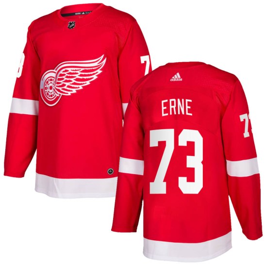 Adam Erne Detroit Red Wings Authentic Home Adidas Jersey - Red