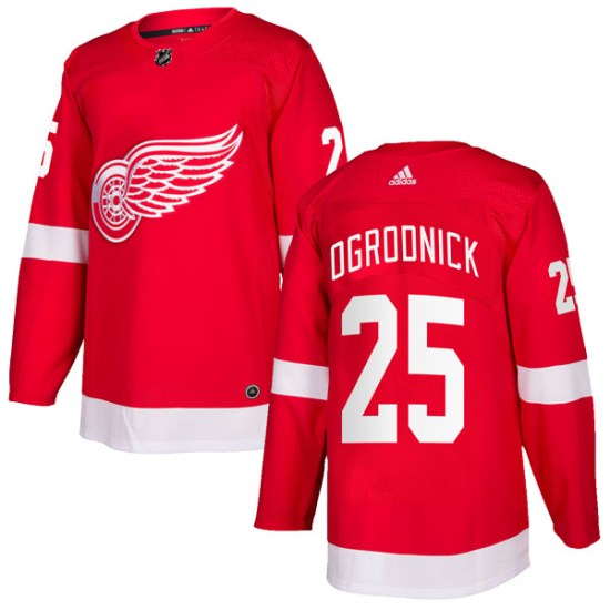 John Ogrodnick Detroit Red Wings Authentic Home Adidas Jersey - Red