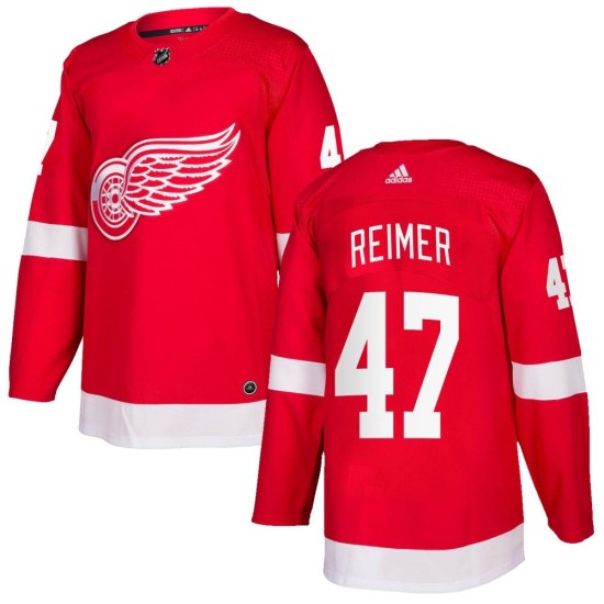 James Reimer Detroit Red Wings Authentic Home Adidas Jersey - Red