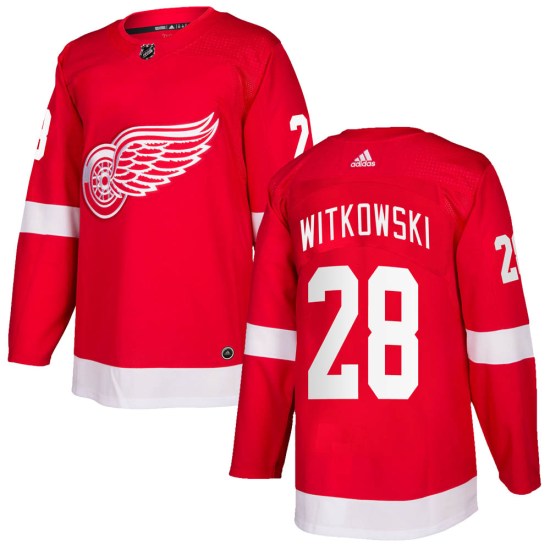 Luke Witkowski Detroit Red Wings Authentic Home Adidas Jersey - Red