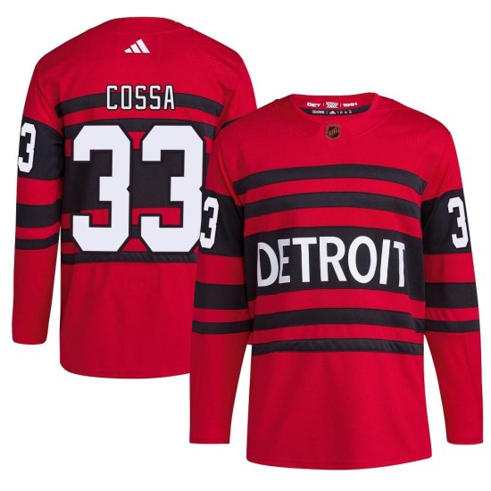 Sebastian Cossa Detroit Red Wings Authentic Reverse Retro 2.0 Adidas Jersey - Red