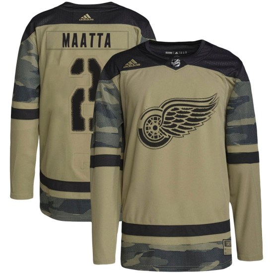 Olli Maatta Detroit Red Wings Youth Authentic Military Appreciation Practice Adidas Jersey - Camo