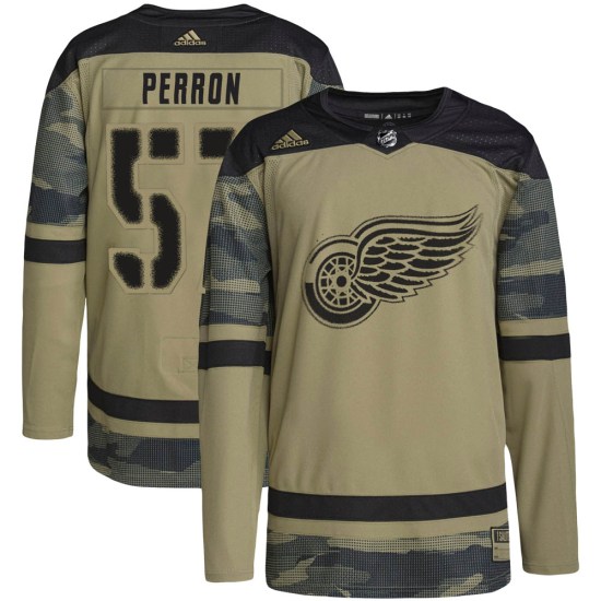 David Perron Detroit Red Wings Youth Authentic Military Appreciation Practice Adidas Jersey - Camo