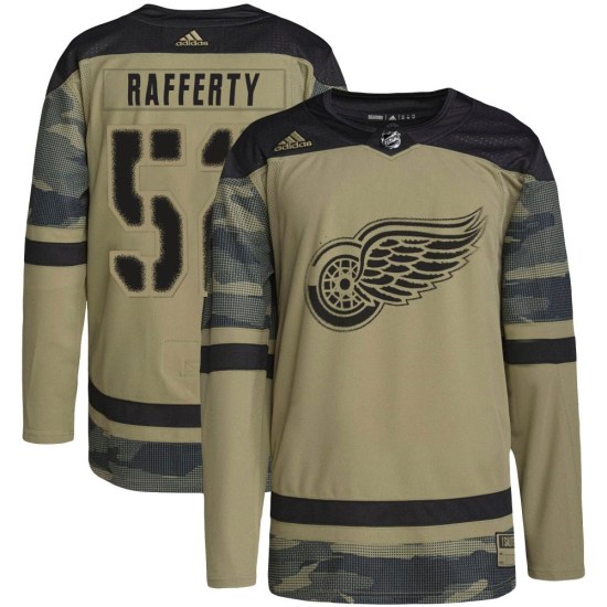 Brogan Rafferty Detroit Red Wings Youth Authentic Military Appreciation Practice Adidas Jersey - Camo